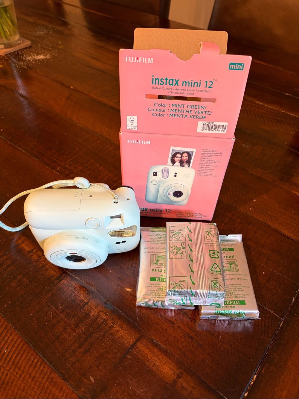 FUJIFILM INSTAX MINI 12 Instant Film Camera | Mint Green + 60 Sheets of Film